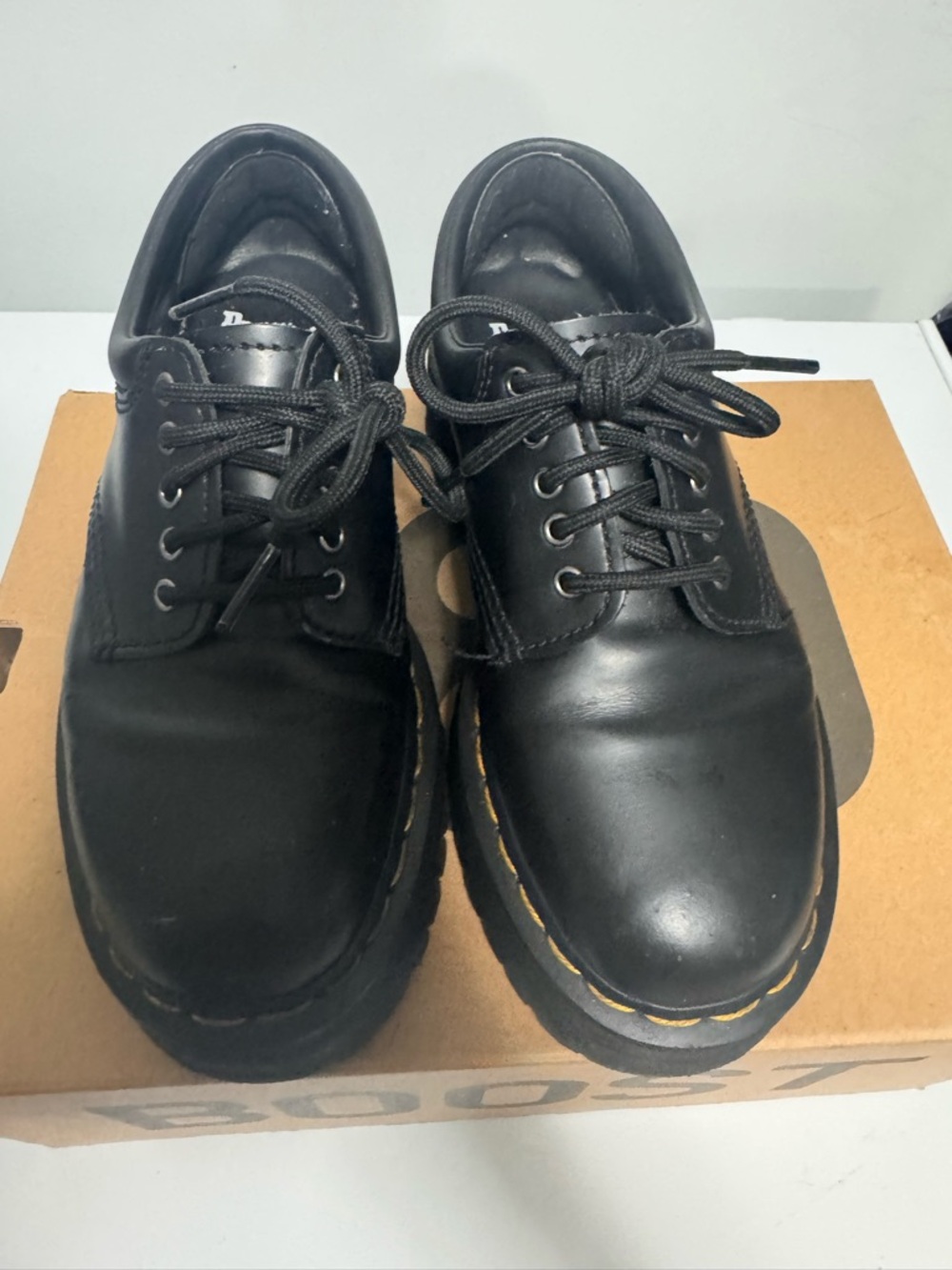 Dr. Martens 8053 Quad smooth leather platform shoes